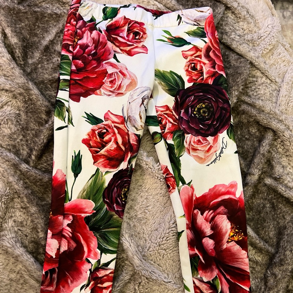 Dolce & Gabbana Girls Floral Legging Size 2 24 Months